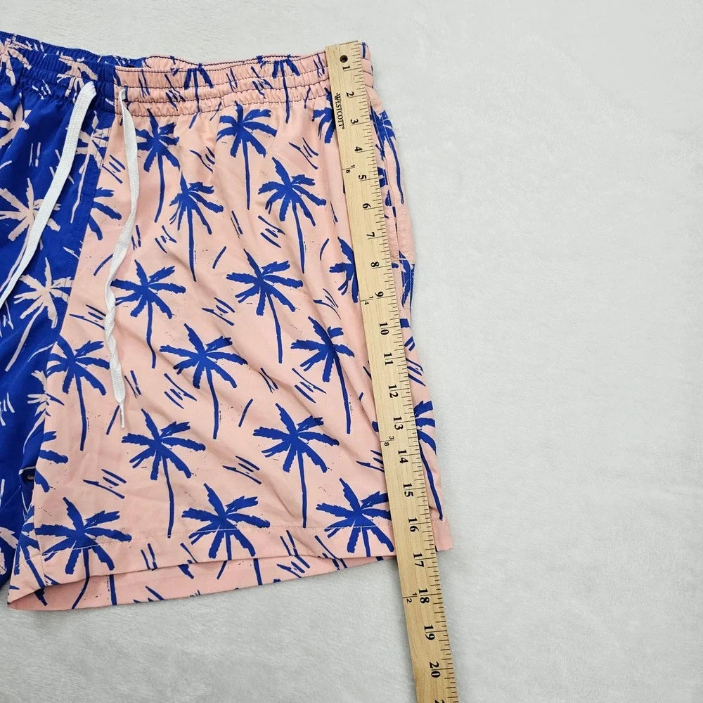 Chubbies Swim Trunks Mens XXL Blue Pink Palm Tree 5.5 Inseam Tropical Summer